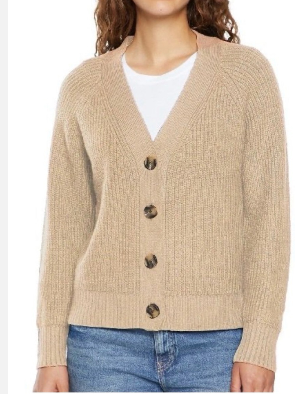 Gap Oversized Tan Knit Cotton Blend Cardigan Sweater size XS NWT